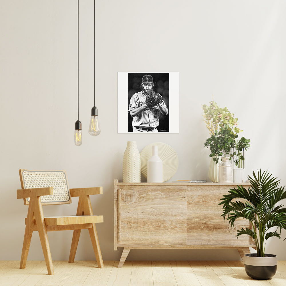 ロサンゼルス・ドジャース「カーショー」アートシリーズ アートパネル キャンバス 壁掛け インテリア PNL-LAD005