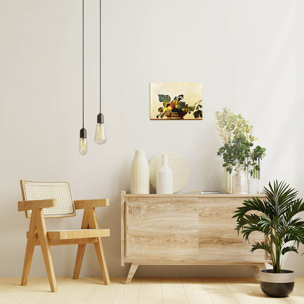 カラヴァッジョ「果物籠」絵画シリーズ アートパネル キャンバス 壁掛け インテリア