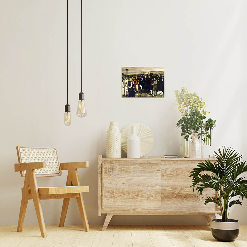 ギュスターヴ・クールベ「オルナンの埋葬」絵画シリーズ アートパネル キャンバス 壁掛け インテリア