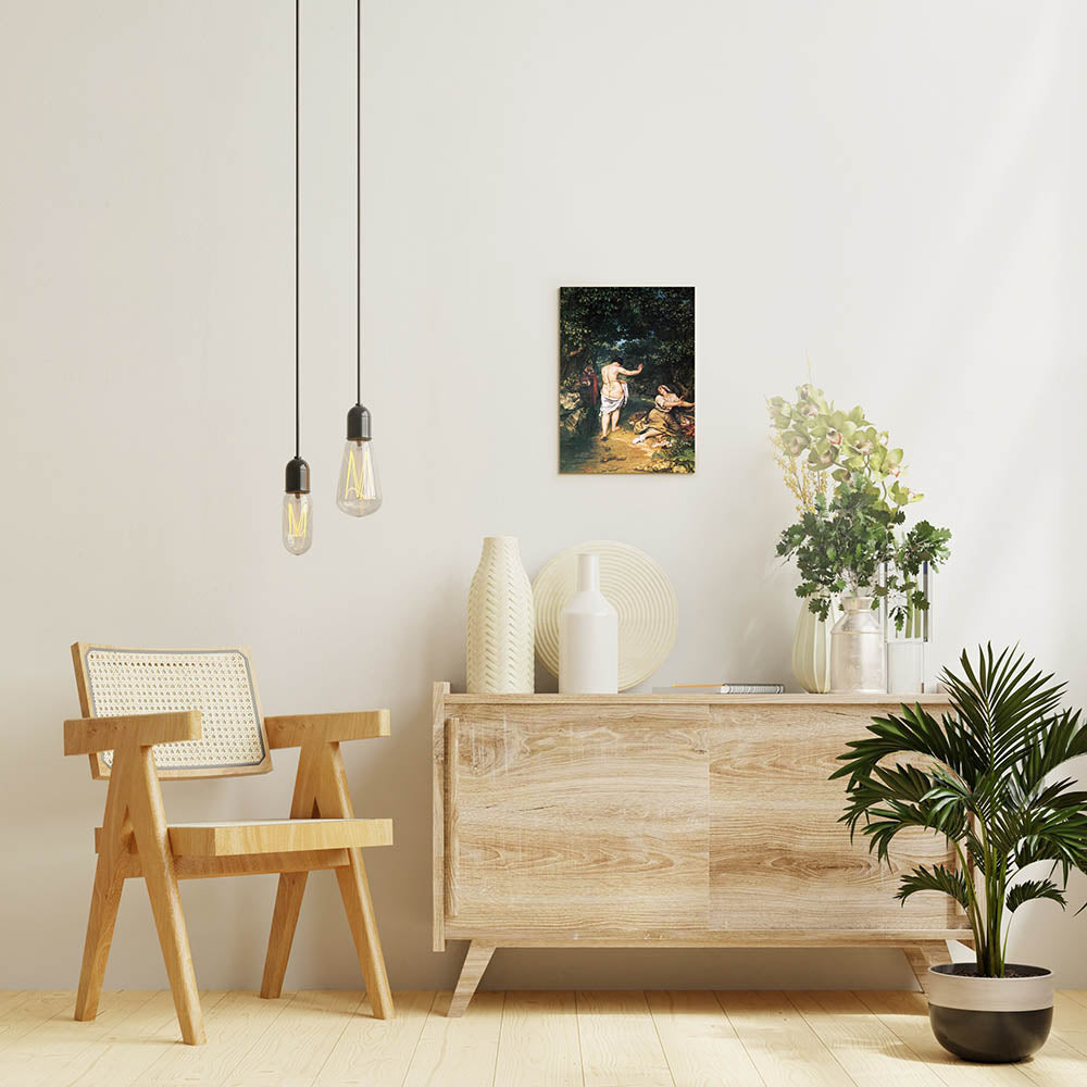 ギュスターヴ・クールベ「浴女たち」絵画シリーズ アートパネル キャンバス 壁掛け インテリア