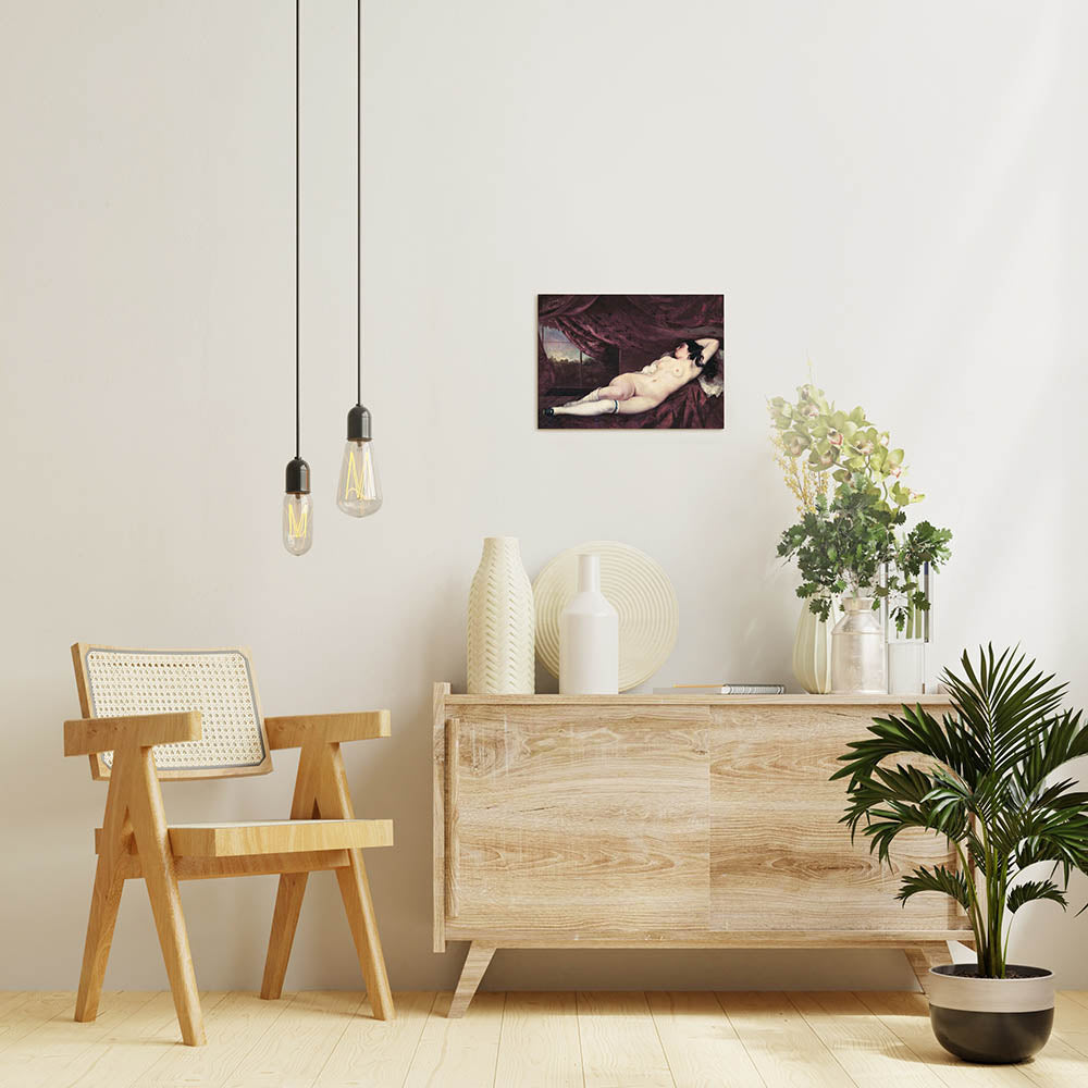 ギュスターヴ・クールベ「横たわる裸婦」絵画シリーズ アートパネル キャンバス 壁掛け インテリア