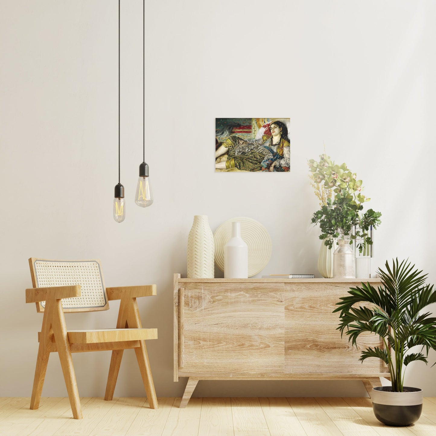 ピエール=オーギュスト・ルノワール「アルジェの女<オダリスク>」絵画シリーズ アートパネル キャンバス 壁掛け インテリア