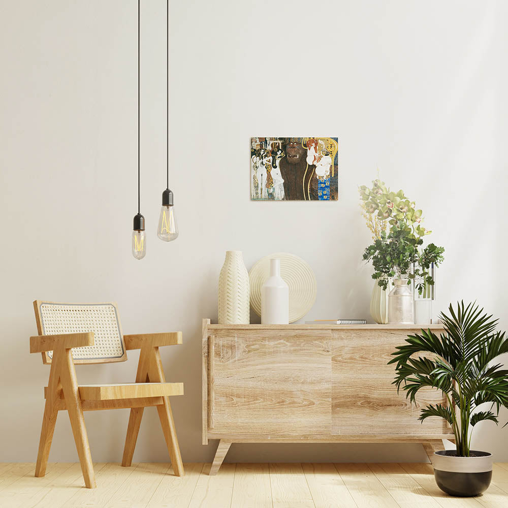 グスタフ・クリムト「ベートーベン・フリーズ<第二の壁> 」絵画シリーズ アートパネル キャンバス 壁掛け インテリア