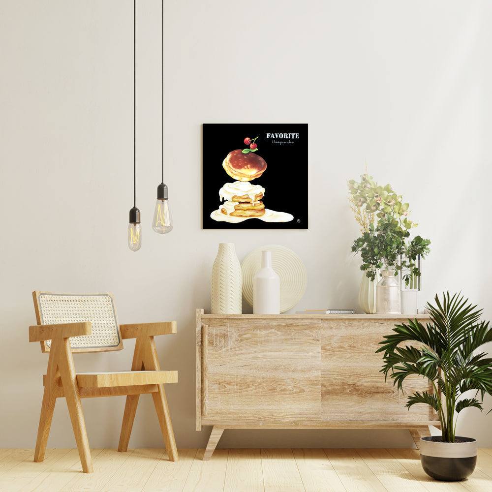山藤 布美子「I love pancakes」アートシリーズ アートパネル キャンバス 壁掛け インテリア PNL-ART067