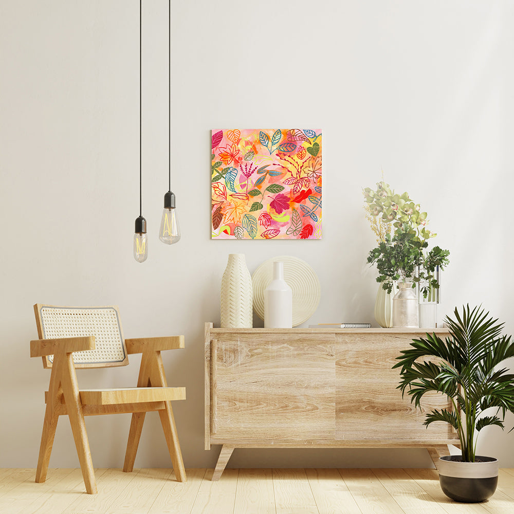 KOTO 「秋の重ね」パラリンアートシリーズ アートパネル キャンバス 壁掛け インテリア