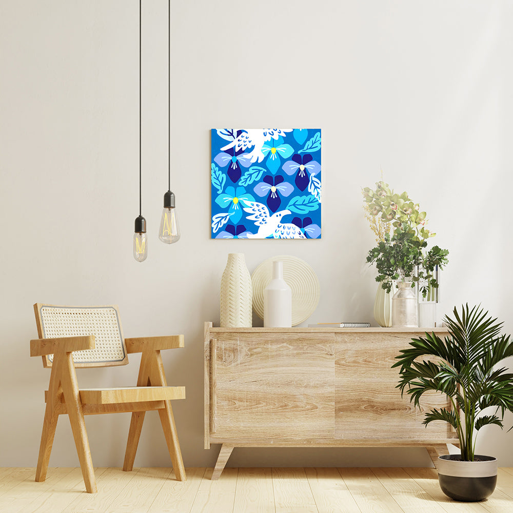 KOTO 「小さな幸せの庭」パラリンアートシリーズ アートパネル キャンバス 壁掛け インテリア