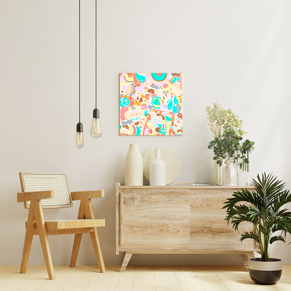 さくらゆき「みんな意味がある」パラリンアートシリーズ アートパネル キャンバス 壁掛け インテリア