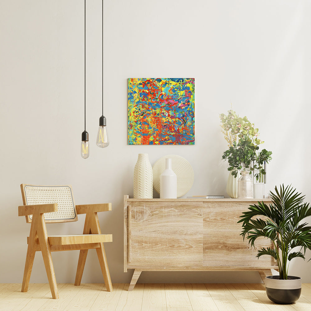 阿部貴志 「睡蓮花」パラリンアートシリーズ アートパネル キャンバス 壁掛け インテリア