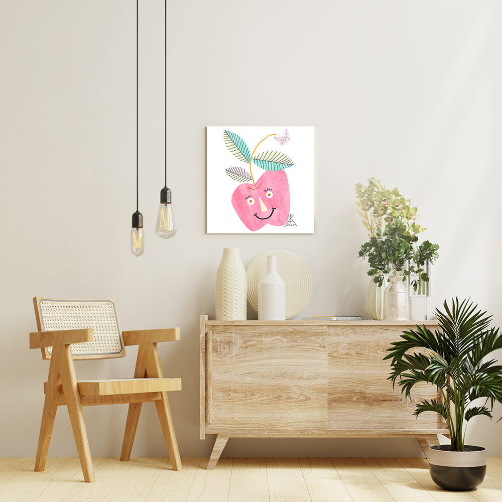 相川吉延 「リンゴちゃん」パラリンアートシリーズ アートパネル キャンバス 壁掛け インテリア