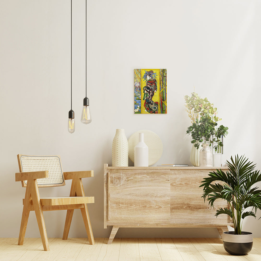 ゴッホ「花魁<渓斎英泉による>」絵画シリーズ アートパネル キャンバス 壁掛け インテリア