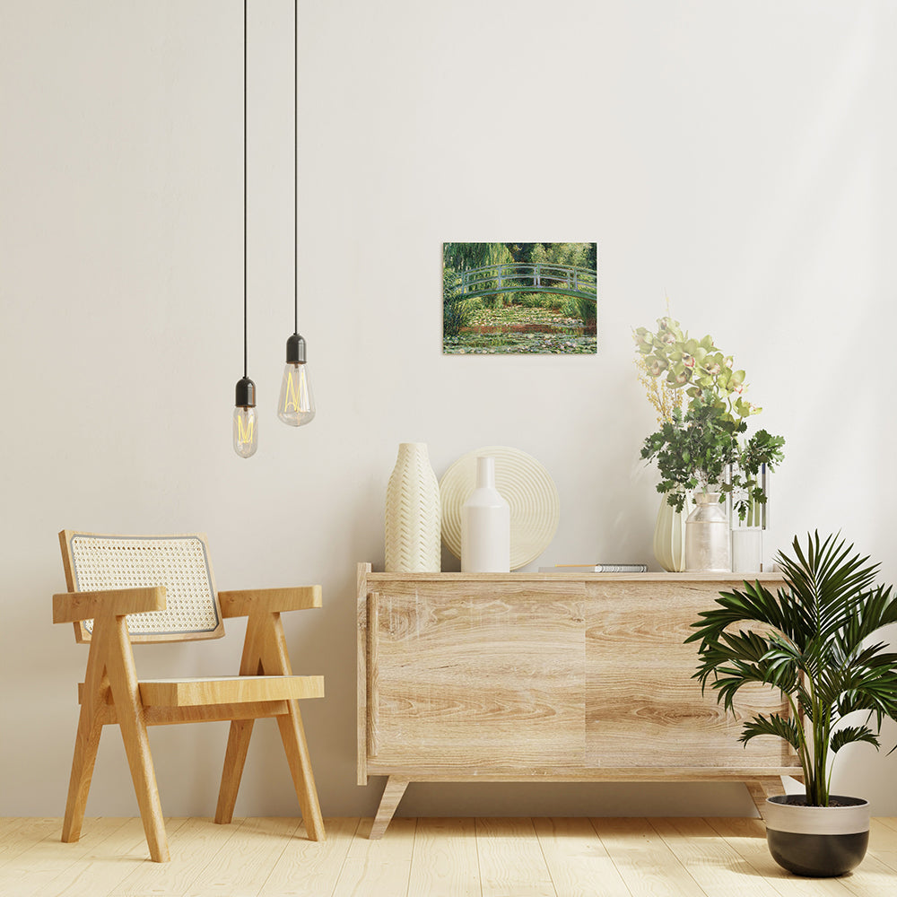 クロード・モネ「ジヴェルニーの日本の橋と睡蓮の池」絵画シリーズ アートパネル キャンバス 壁掛け インテリア