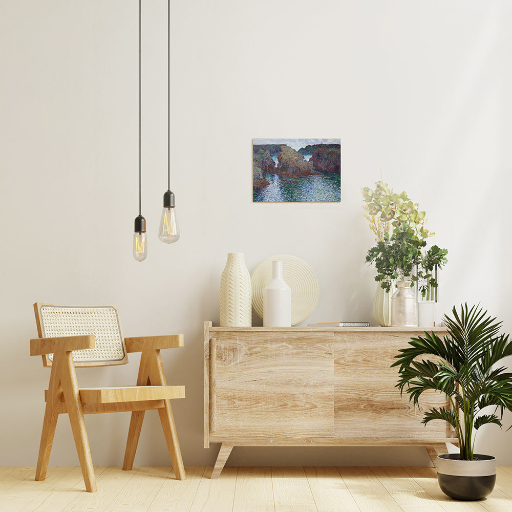 クロード・モネ「べリール、ポール=グルファーの岩礁」絵画シリーズ アートパネル キャンバス 壁掛け インテリア