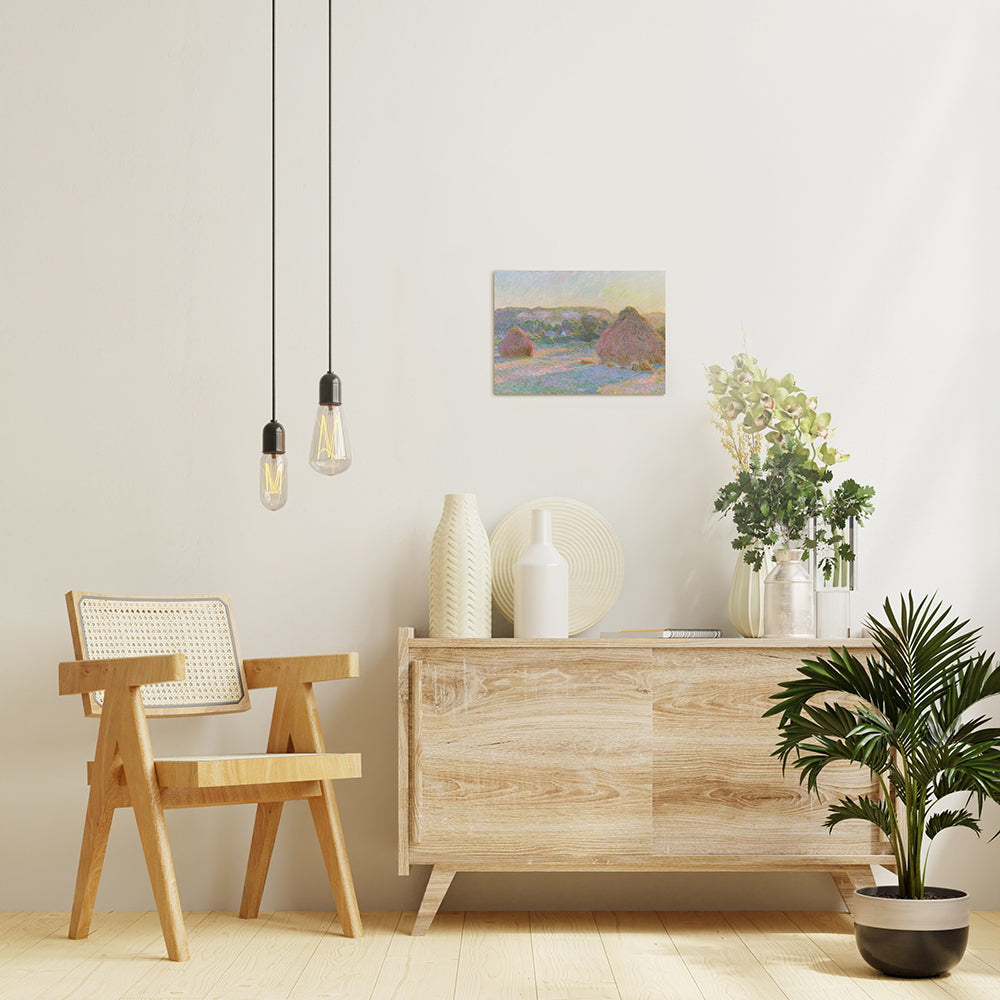 クロード・モネ「積みわら(夏の終わり)」絵画シリーズ アートパネル キャンバス 壁掛け インテリア