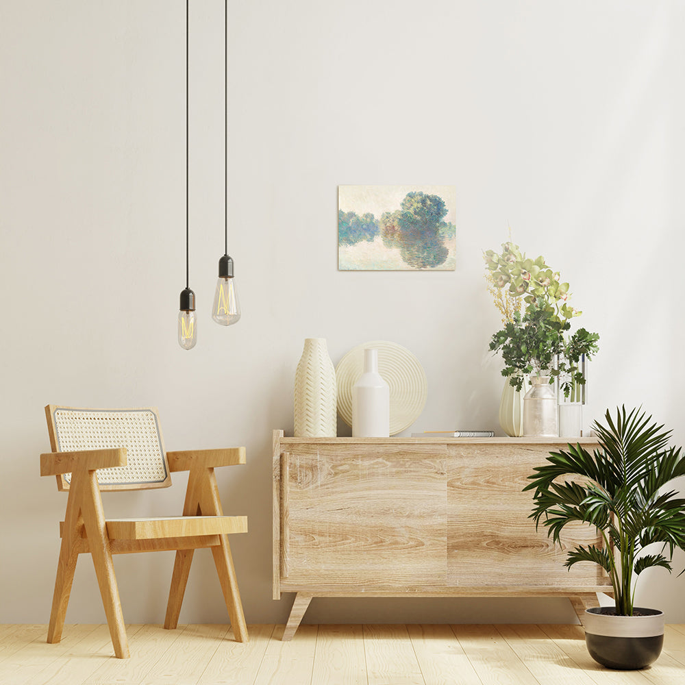 クロード・モネ「ジヴェルニーのセーヌ川」絵画シリーズ アートパネル キャンバス 壁掛け インテリア