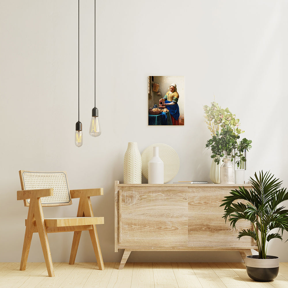 ヨハネス・フェルメール「牛乳を注ぐ女」絵画シリーズ アートパネル キャンバス 壁掛け インテリア