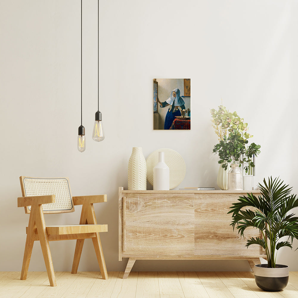 ヨハネス・フェルメール「窓辺で水差しを持つ女」絵画シリーズ アートパネル キャンバス 壁掛け インテリア