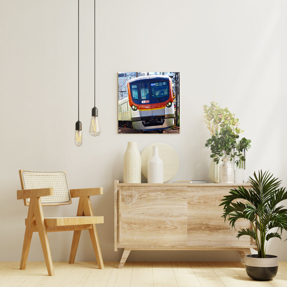 TAKUMI「東京都目黒区 都立大学駅〜自由が丘駅間 <17000系>」アートシリーズ アートパネル キャンバス 壁掛け インテリア