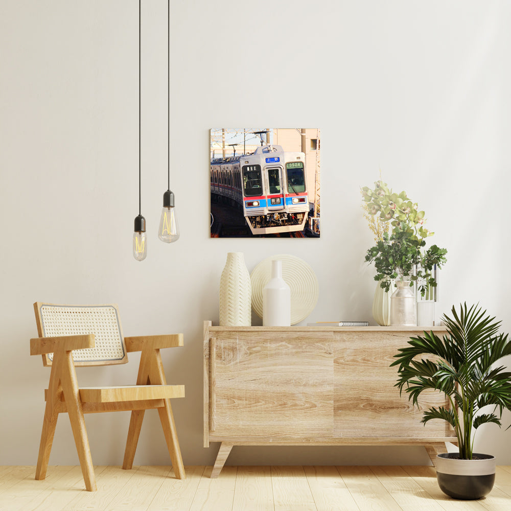 TAKUMI「東京都足立区 京成関屋駅 <京成3500系>」アートシリーズ アートパネル キャンバス 壁掛け インテリア