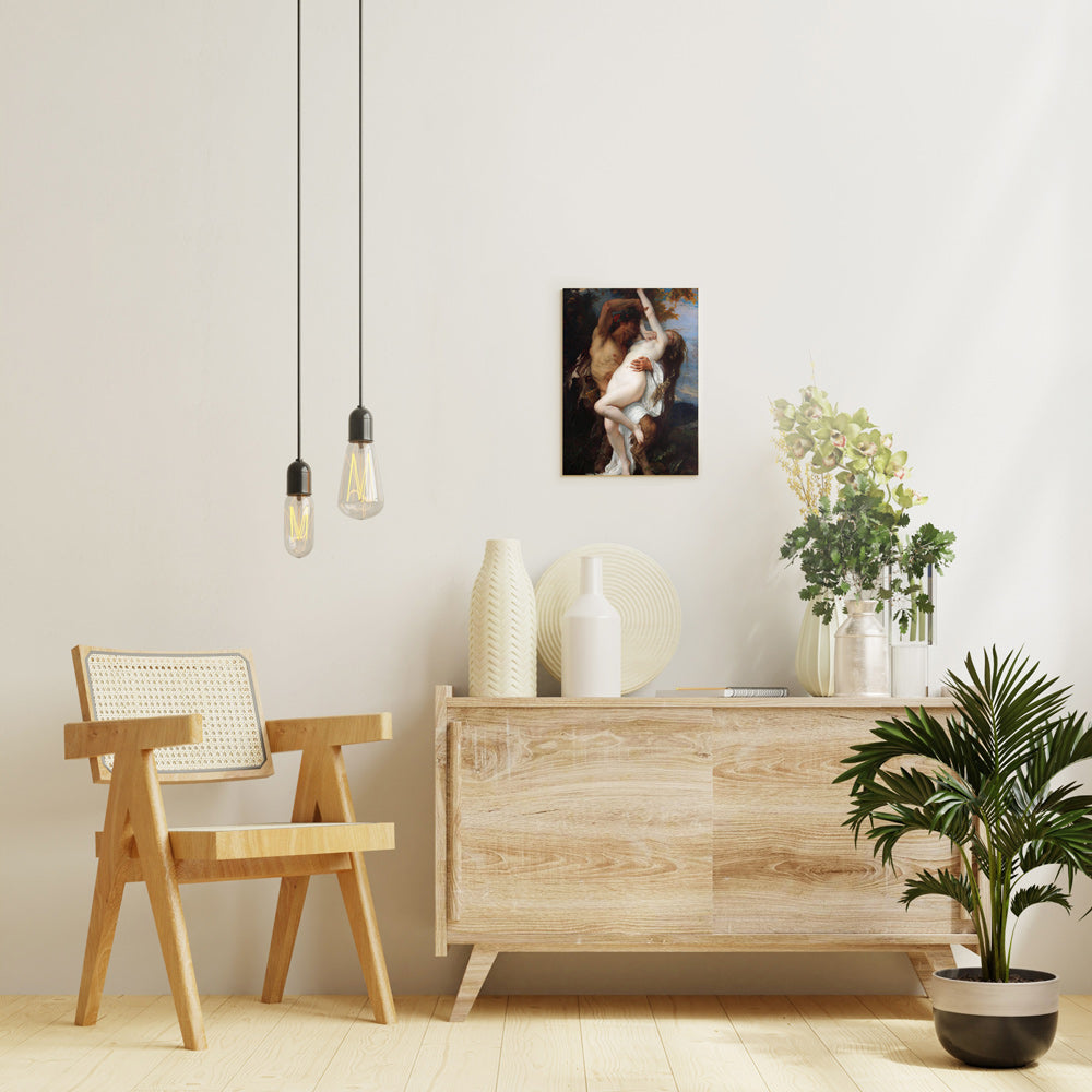 アレクサンドル・カバネル「牧神に誘拐されたニンフ」絵画シリーズ アートパネル キャンバス 壁掛け インテリア