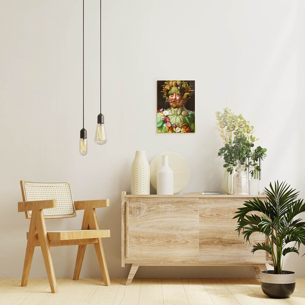 ジュゼッペ・アルチンボルド「ウェルトゥムヌスとしての皇帝ルドルフ2世像」絵画シリーズ アートパネル キャンバス 壁掛け インテリア PNL-PUW084-05